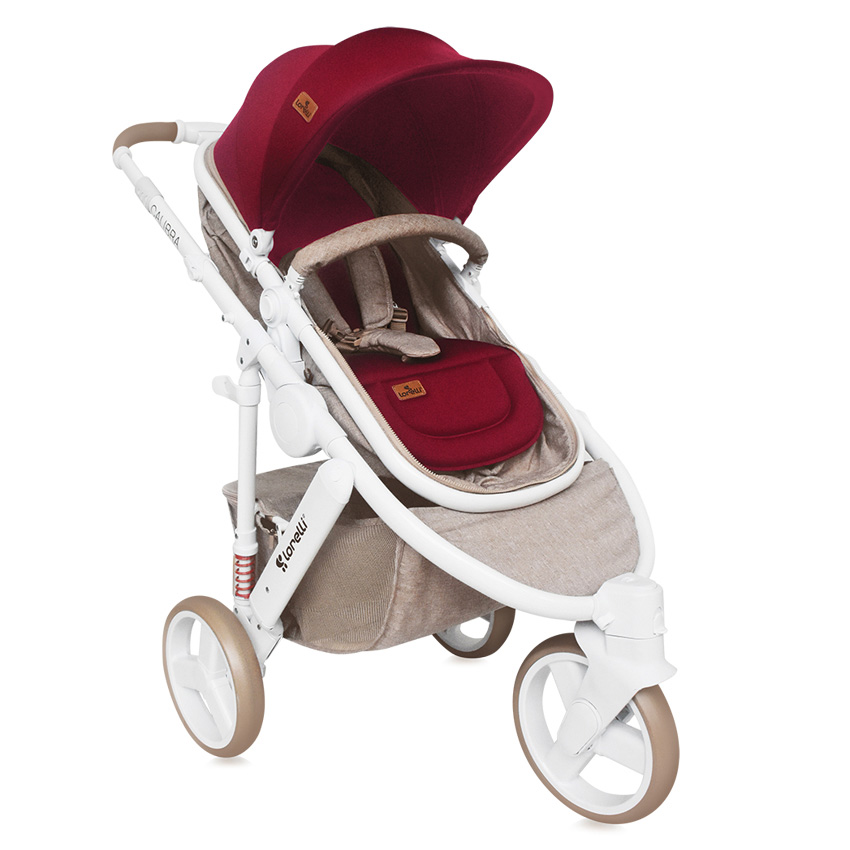 LORELLI Kolica za bebe CALIBRA3 Set 2 u 1 Beige and Red - detalj