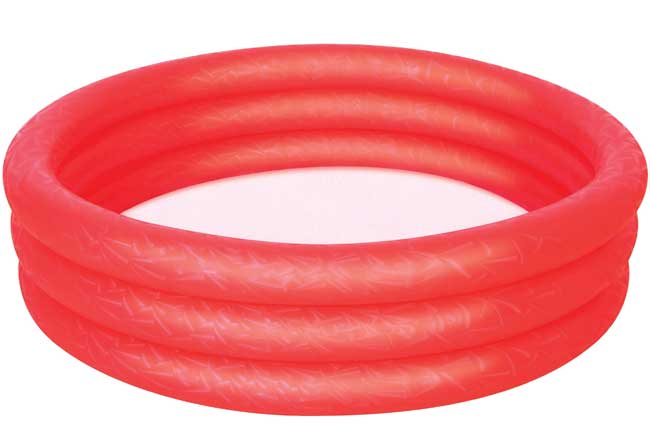 Bestway Bazen za bebe sa tri prstena na naduvavanje 38369 crveni - detalj