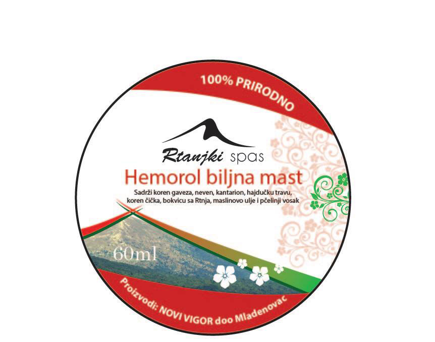 Hemorol biljna mast protiv hemoroida 60ml - detalj