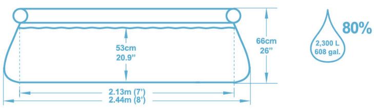 Bestway Bazen sa prstenom 244x66 57265 - detalj