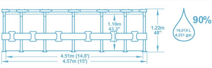 Bestway 56438 Bazen sa čeličnim ramom i kompletnom opremom 457x122 - detalj