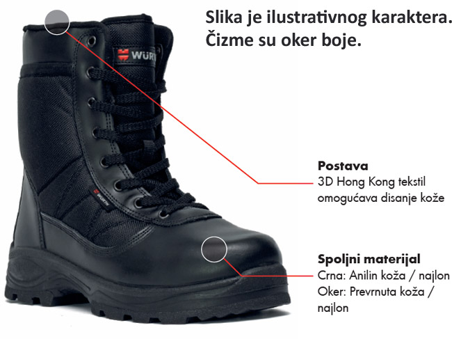 Radna čizma Camel O2 oker vel. 38 - detalj