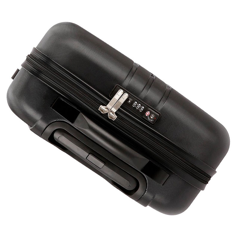 Komplet dva ABS kofera 55/70cm Movom Riga Black 54395 - detalj