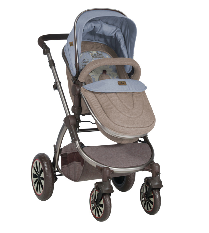 LORELLI Kolica za bebe AURORA set Beige and Blue Maps - detalj