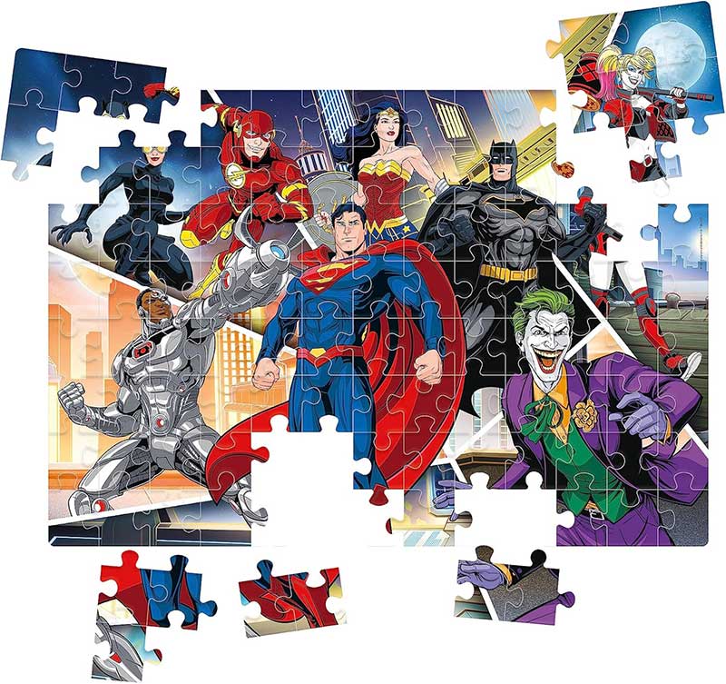 Puzzle slagalice104 dela DC Comics Clementoni 25722 - detalj