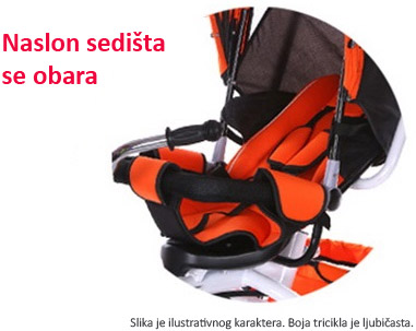 Tricikl Guralica Playtime XL 414 Ljubičasta - detalj