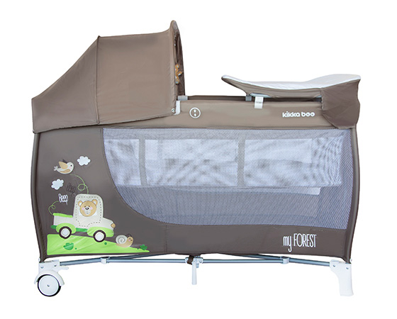 KIKKA BOO Prenosivi krevetac 2 nivoa MY FOREST Bear - detalj