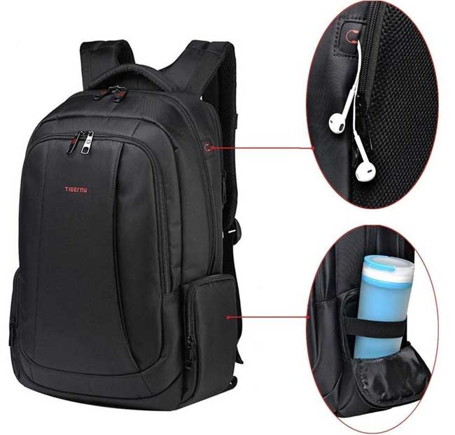 Ranac za laptop sa džepom protiv krađe Tigernu TB3143 Black - detalj