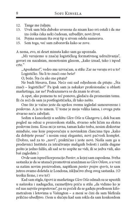 Umeš Li Da Čuvaš Tajnu, Sofi Kinsela - detalj