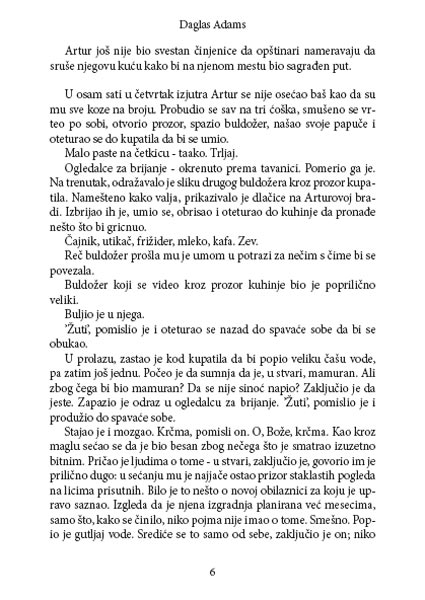 Autostoperski Vodič Kroz Galaksiju, Daglas Adams - detalj