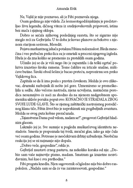 Dama Pod Velom, Amanda Kvik - detalj