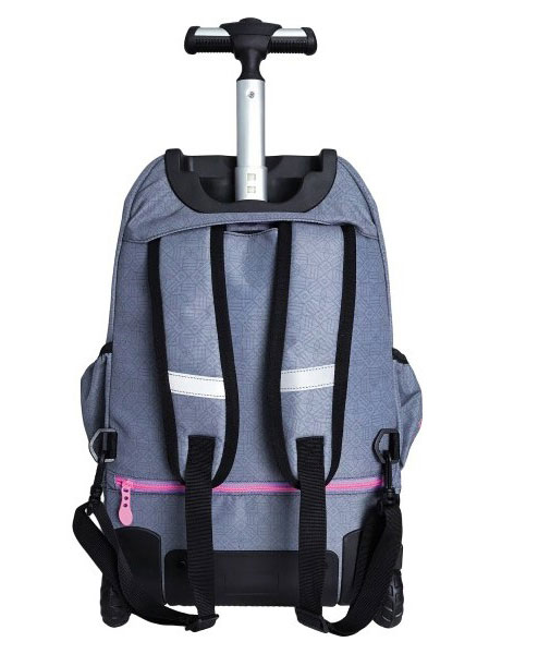 Play Školski ranac sa točkićima Trolley - Ornament Grey - detalj