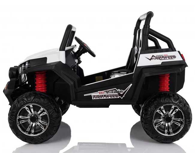 Dečiji automobil na akumulator Bagi dvosed Beli - detalj