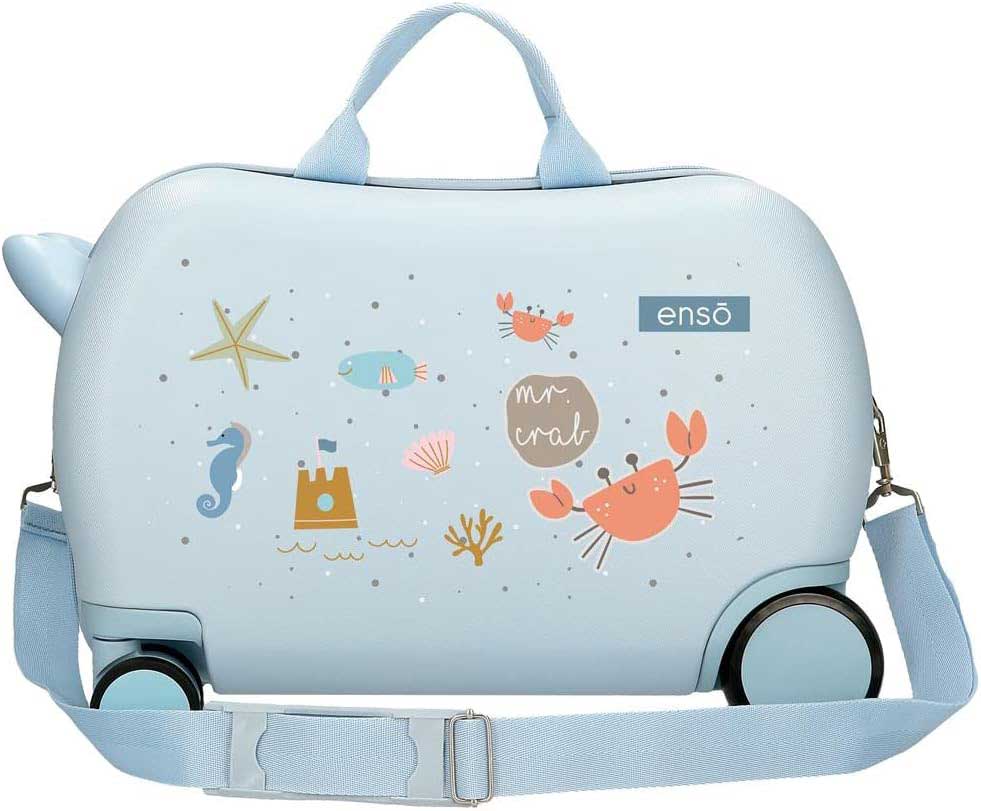 Dečji kofer za vožnju Enso Mr Crab blue 97510 - detalj