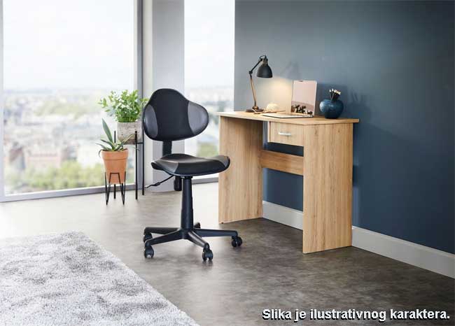 Radni sto Amazon sa fiokom, boje hrasta - detalj