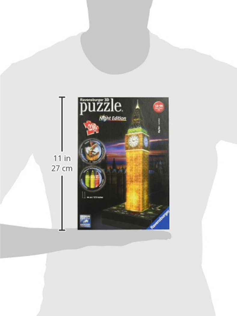 Ravensburger 3D Puzzle sa LED svetlom Big Ben u Londonu 12588 - detalj