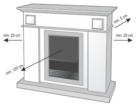 Masivan električni kamin sa daljinskim upravljačem FKK18 - detalj