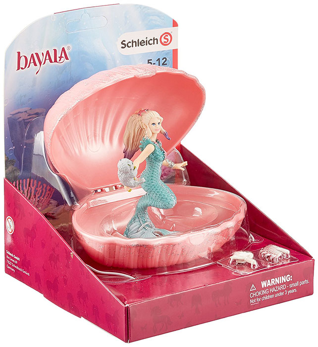 Schleich Figura Bayala - Sirena sa malom fokom u školjci 70564 - detalj
