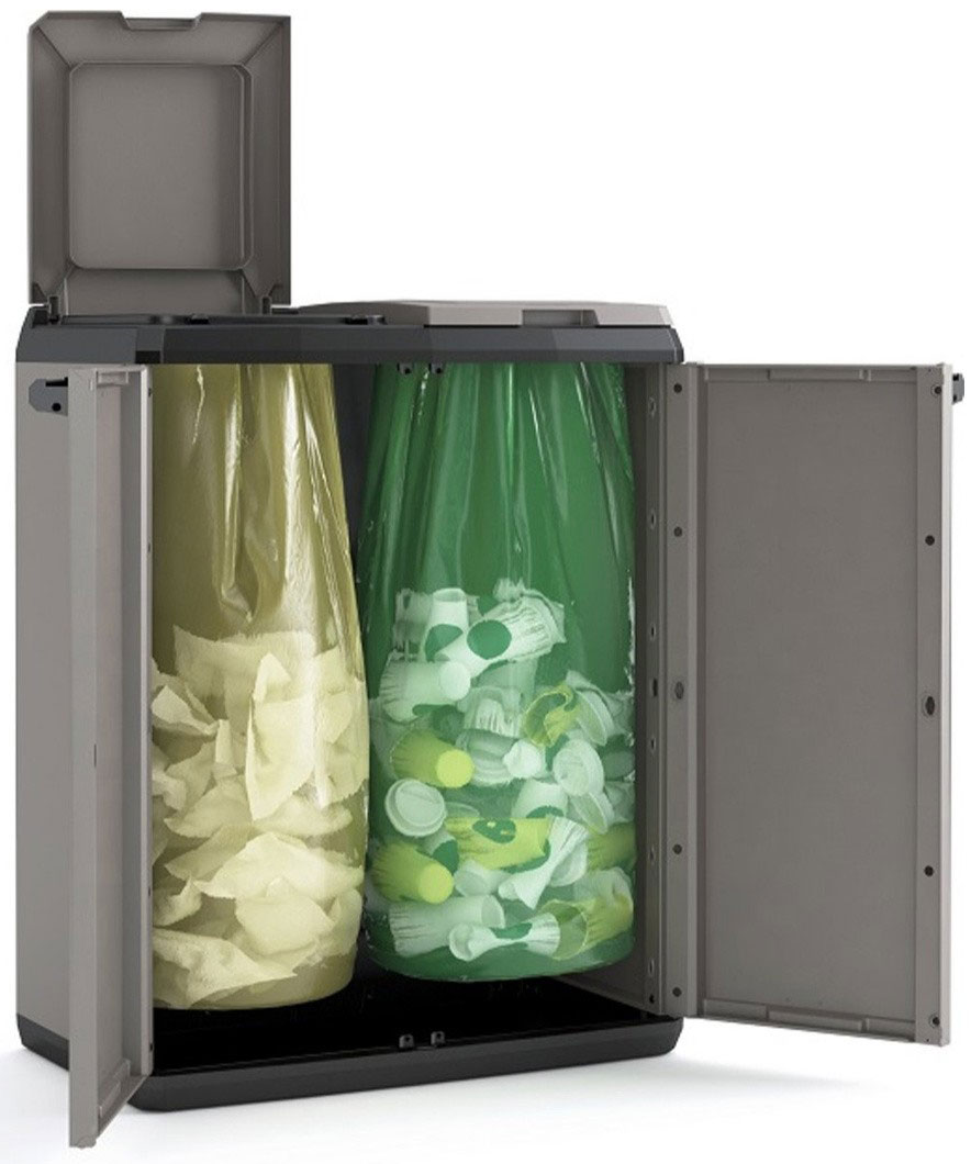 Komoda Za Sortiranje Smeća - Stalak Za 2 Kese Za Ðubre Kis - detalj