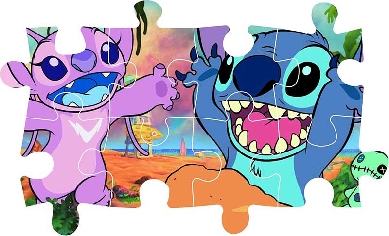 Puzzle slagalice za decu 60 maxi delova Disney Stitch Clementoni 26596 - detalj