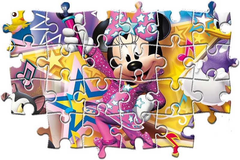 Puzzle slagalice za decu 60 maxi delova Disney Minnie Happy Helpers Clementoni 26443 - detalj