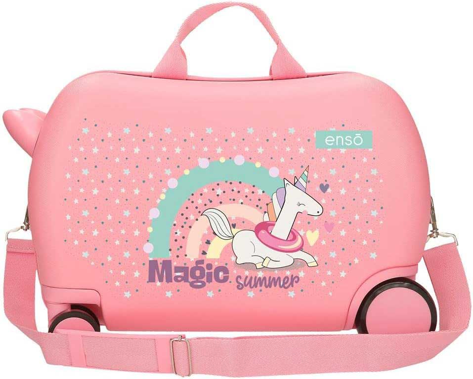 Dečiji putni kofer za vožnju Enso Magic summer pink 96310 - detalj