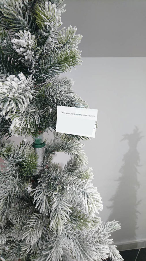 Deco Wood Novogodišnja Jelka u Saksiji Visine 170 cm - detalj