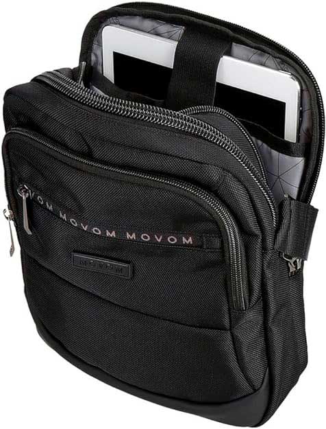 Muška torbica 27cm sa pregradom za tablet Movom Buster black 53457 - detalj