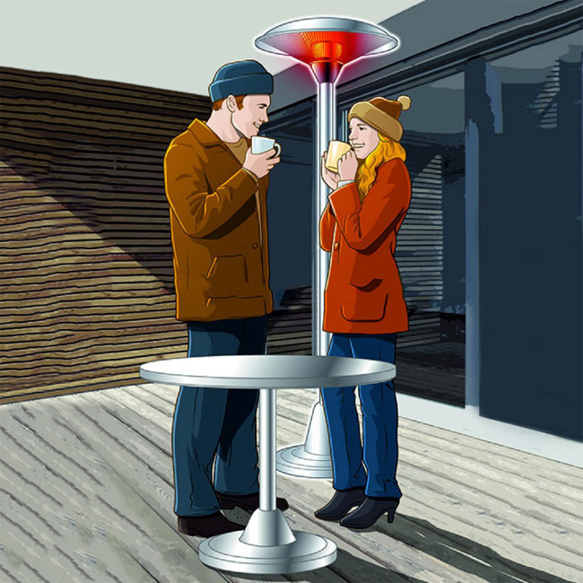 Home Halogena grejalica za spoljnu upotrebu 3000W FK27 - detalj