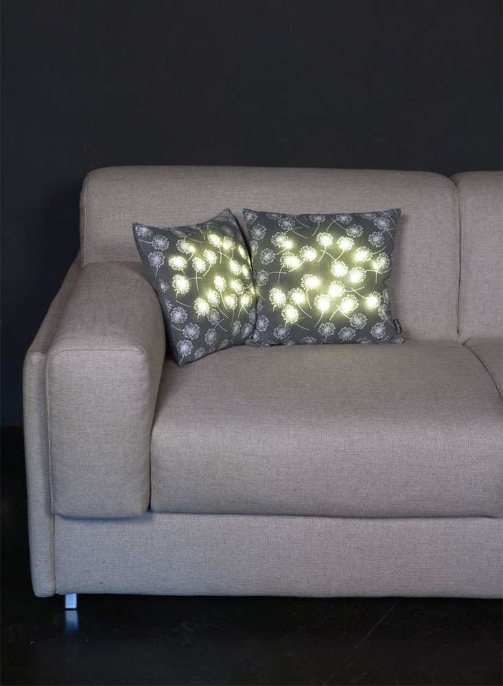 Svetlucavi jastuk cvet - detalj