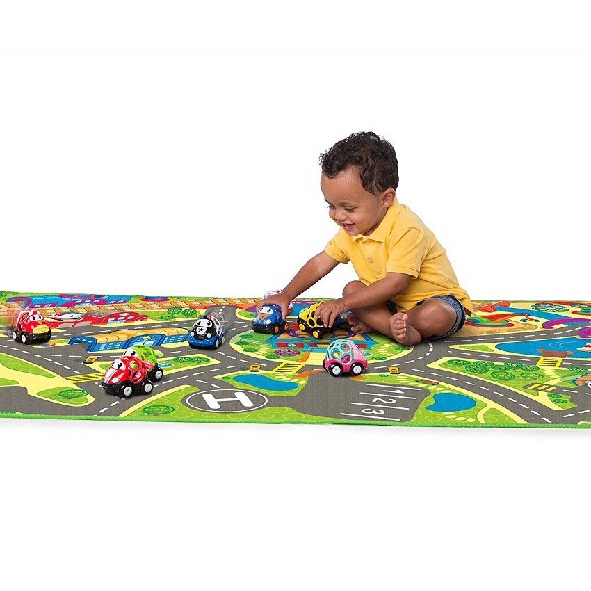KIDS II Podloga - tepih za igru Go Grippers - Staza za automobile - detalj