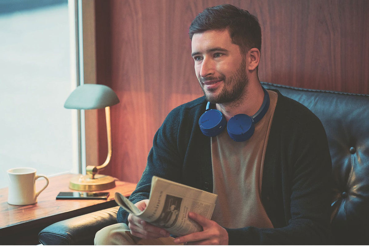 Sony WH-CH500 BlueTooth Slušalice Za Razgovor i Muziku - Plave - detalj