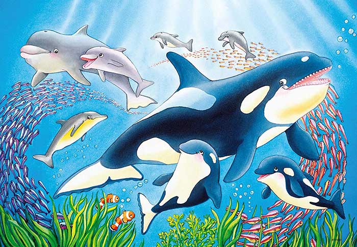 Ravensburger Puzzle 2x24 Podvodni svet 07815 - detalj