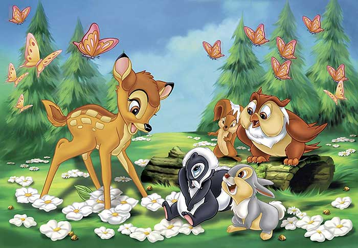 Puzzle 2x24 dela Disney Bambi Ravensburger 08852 - detalj