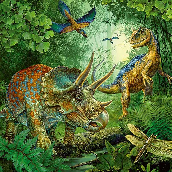 Puzzle 3x49 delova Dinosaurusi Ravensburger 09317 - detalj