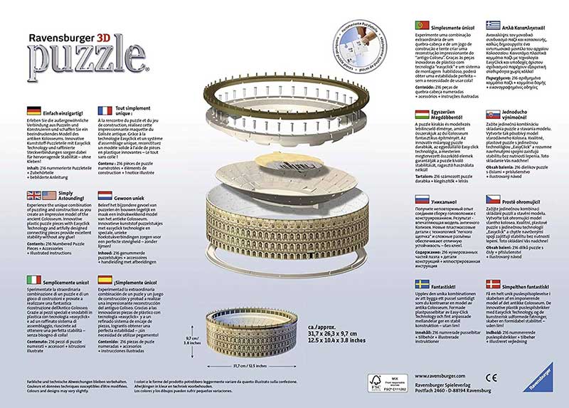 Ravensburger 3D Puzle Koloseum u Rimu 12578 - detalj