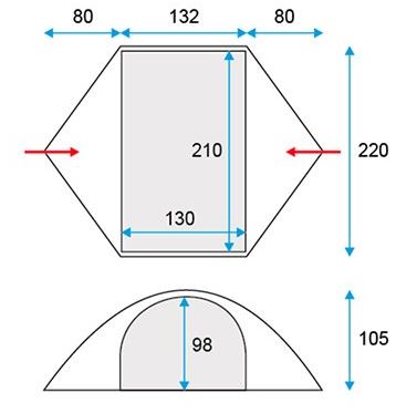 Loap Šator za dve osobe Pooley 2 - detalj