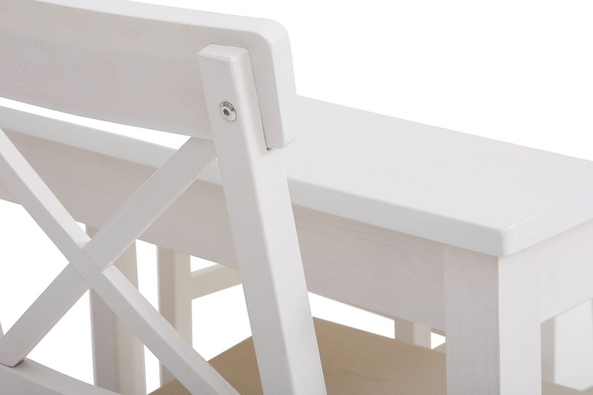 Trpezarijska Garnitura Ejby White - 4 Stolice i Sto - detalj