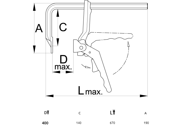 Unior Automatska stolarska stega 704/2 400mm 609965 - detalj