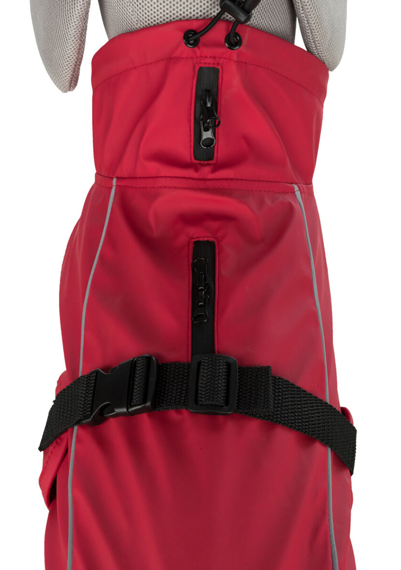 Kišni mantil za pse Vimy Red leđa 45cm Trixie 680224 - detalj