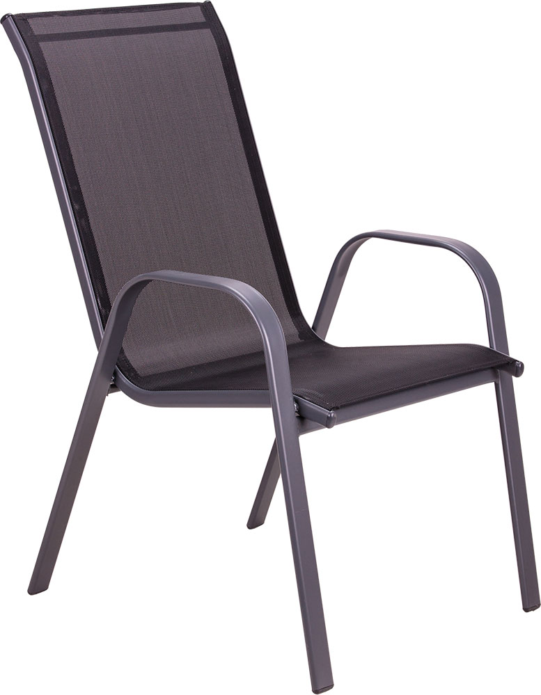 Kafe Garnitura Mabel Black - 4 Stolice i Sto Sa Staklom - detalj