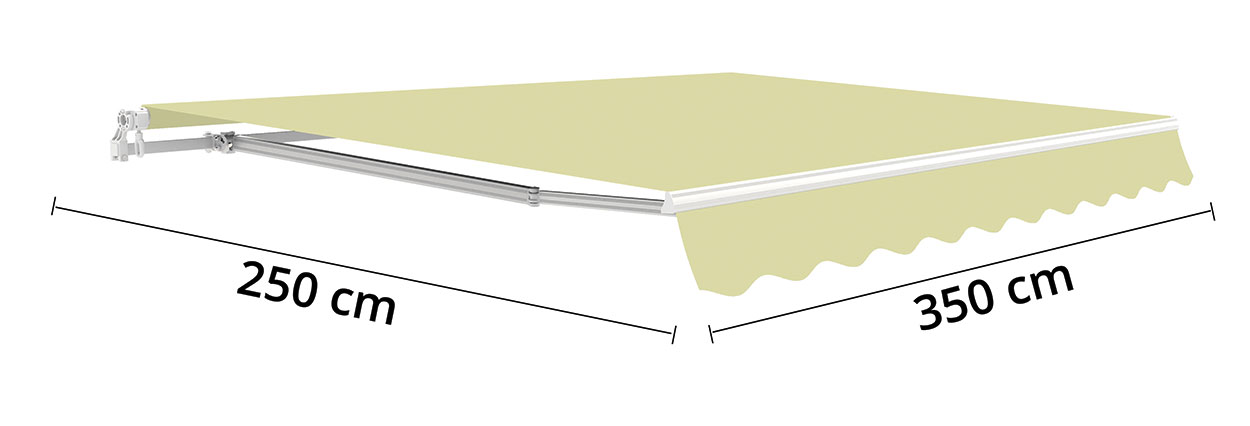 Vodootporna Tenda za Zid ili Plafon 350x250cm Homey Beige - detalj