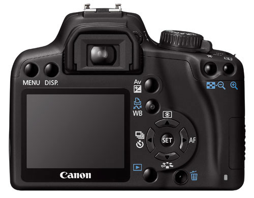 Canon EOS-1000D Black + EFS1855DC - detalj