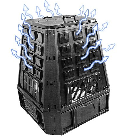 Komposter za pravljenje i čuvanje organskog đubriva Prosperplast IKEL630C-S411 - detalj