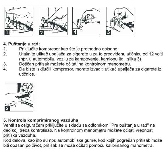 Kompresor za duvanje guma W-AK 12-250/2 - detalj