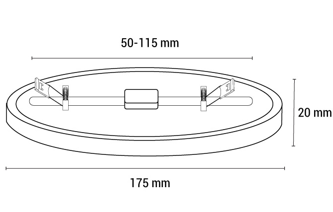 LED ugradna panel lampa 15W toplo belo svetlo LUPF-O-15/WW - detalj