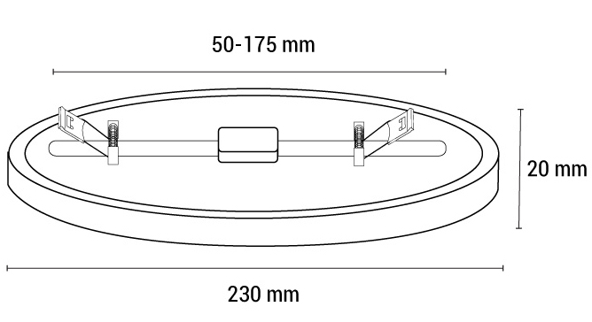 LED ugradna panel lampa 20W toplo belo svetlo LUPF-O-20/WW - detalj