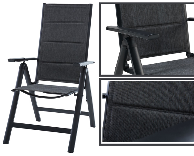 Baštenska garnitura Campo Sto i četiri podesive stolice - detalj