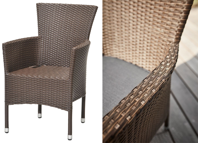 Baštenska garnitura Wakita Sto i četiri stolice - detalj