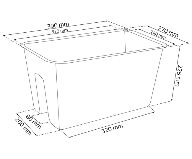 Prosperplast Balkonska saksija Ratolla Rail Anthracite DRLB400-S433 - detalj